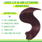 LORIEN Clip in Hair Extensions Real Human Hair, 18 Inch 100g, 99J Burgundy, Clip in 100% Brazilian Remy Human Hair Extensions 8pcs Per Set with 18 Clips Double Weft
