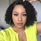 DreamPack Water Wave Human Hair 3 Bundles 101010+8 inch Wet and Wavy Bundles,with Closure Brazilian Virgin Hair 100% Unprocessed Human Hair Short Curly Weave with 4x4 Lace Closure Natural Color