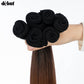 DÉBUT Long Straight Hair 6 Bundles High Temperature Fiber 300g for Full Head Synthetic Hair Weave Ombre Brown 26 28 30 Inches