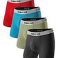 BAMBOO COOL Men's Ultra Breathable Underwear,No Riding Up Boxer Briefs with ComfortFlexible Waistband,Multipack