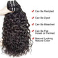Yavida Water Wave Human Hair Bundles Wet and Wavy Human Hair Bundles Brazilian Unprocessed Remy Hair Water Wave Weave Extensions 22 24 26 Inch Natural Black
