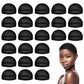 MYKURS Black Wig Caps for Women, Stocking Cap for Wigs, Hair Cap for Wigs, 24 PCS