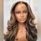 SISIFIRE Highlight Lace Front Wigs for Women Ombre Blonde Body Wave Synthetic Lace Front Wigs with Baby Hair Pre Plucked Hairline Glueless Lace Front Wig