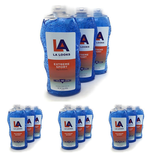 L.A. LOOKS SPORT XTRME HLD GEL 20 OZ (Pack of 12)