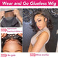 BLOCKICE Glueless Bob Wigs Human Hair Pre Plucked Body Wave Wear and Go Glueless Wig Lace Pre Cut 4x4 Lace Closure New Upgraded No Glue Wigs for Black Women Human Hair Natural Hairline 12 Inch