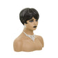 BOBCOO Pixie Cut Wig Short Wigs for Black Women Short Pixie cut Wigs for Black Women (Black Mixed With Grey)
