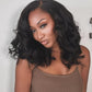 Emistar Long Wave V Part Wig, Natural Looking U Part WigSoft Synthetic Hair as Human Hair, Wear And Go Glueless Half Wigs for Black Women (Black, 14 Inch)