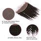13x4 HD Lace Frontal Closure Deep Wave 20 Inch Ear To Ear Frontal Free Part Closure with Baby Hair Brazilian Virgin Curly Human Hair for Women Pre Plucked Frontals Closure Natural Black