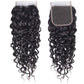 QTHAIR 14A Water Wave Transparent HD Lace Closure 4x4 Lace Closure Free Part Closure Water Wave Human Hair Closure 14" #1b 150% Density Unprocessed Wet and Wavy Virgin Human Hair Lace Frontal Closure