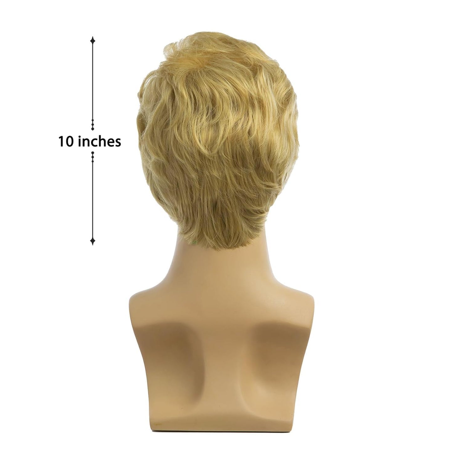 Baruisi Men Wigs Short Blonde Wig Synthetic Heat Resistant Natural Halloween Cosplay Hair