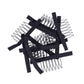 24 pcs/lot Wig Combs for Making Wig Caps 7-teeth Wig Clips Steel Teeth with Cloth Wig Combs for Hairpiece Caps Wig Accessories Tools Wig Clips for Wig (Black)