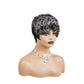 BOBCOO Pixie Cut Wig Short Wigs for Black Women Short Pixie cut Wigs for Black Women (Black & Grey)