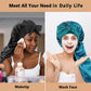 2pcs Long Satin Bonnets with Tie Band, Large Braid Bonnet Silky Hair Cap for Locs Women Sleeping, D
