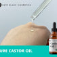 Kate Blanc Cosmetics Castor Oil Organic (2oz), 100% Pure, Cold Pressed, Hexane Free. Stimulate Growth for Hair, Eyelashes, Eyebrows. Hair Treatment Starter Kit & Skin Moisturizer