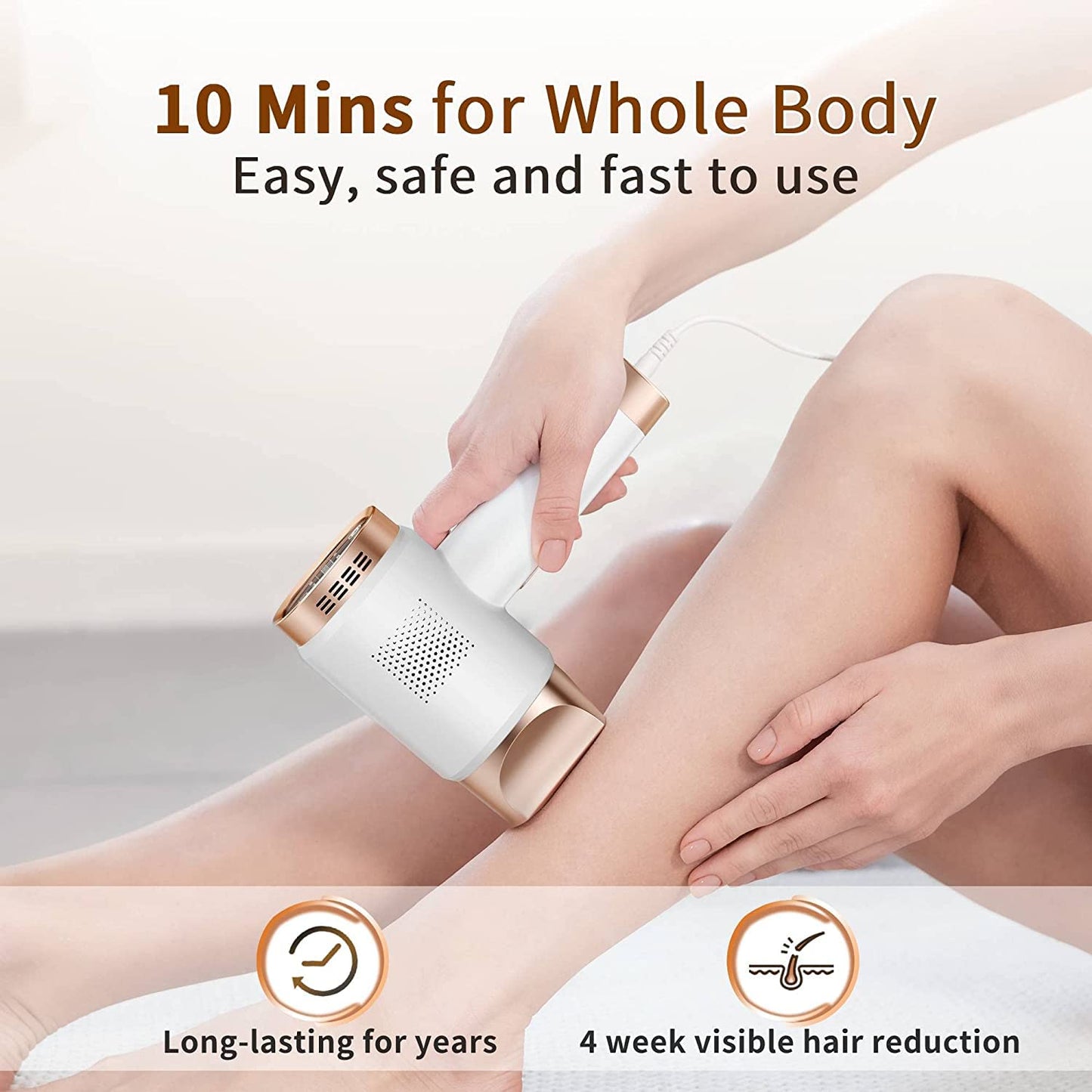 Aopvui IPL Laser Hair Removal for Women and Men, Permanent at-Home Hair Removal Device 999900 Flashes Hair Remover for Whole Body Use