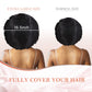 Kafteri 3Pcs Satin Silk Bonnet for Sleeping, Extra Large Hair Bonnets for Sleeping Black Curly Hair Women Big Jumbo Bonnet with Tie Band Braids