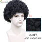 BECUS Afro Wigs for Black Men Short Afro Wigs Men 70's 80's Disco Funny Cosplay Afro Wig African American Full Synthetic Wig (Natural Black #1B)
