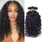 14 14 14 Inch Water Wave Bundles Human Hair 100% Unprocessed Curly Brazilian Virgin Hair Wet And Wavy 3 Bundles Human Hair Natural Black