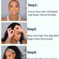 KLAIYI Ombre Brown Yaki Straight Headband Wig Human Hair Glueless Wear and Go Wig with Dark Roots Drawstring Chestnut Kinky Clip In Half Wigs for Black Women No Lace No Glue 30S Ready to Wear 26Inch