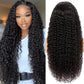 YIJUNDEMA 30 Inch Deep Wave Lace Front Wigs Human Hair 200 Density 13x6 HD Transparent Water Wave Lace Front Wigs Human Hair Pre Plucked Deep Wave Wig Glueless Curly Wig for Women