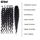 DÉBUT Wavy Long Synthetic Hair 6 Bundles with Easy Closure Body Wave High Temperature Fiber Hair Weave 7PCS 320g 1B Color