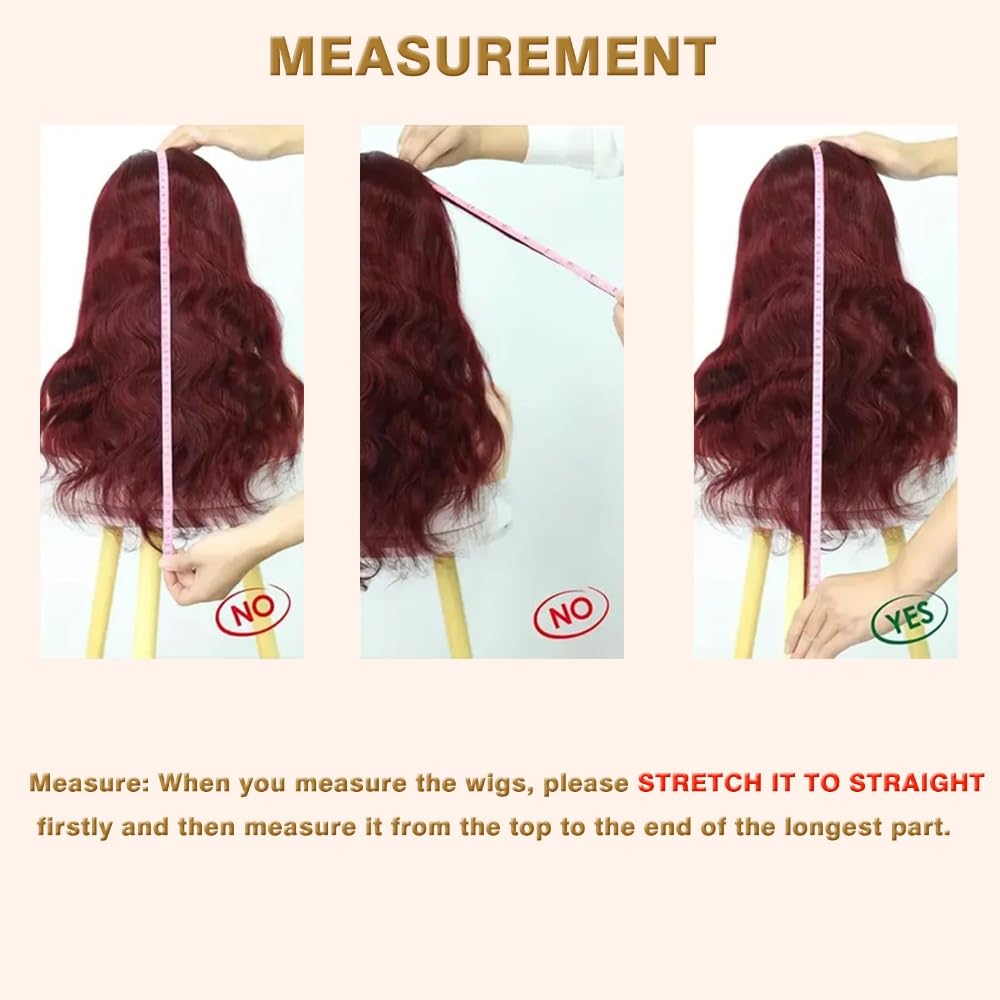 SAIWINI 28 Inch 99j Burgundy Lace Front Wigs Human Hair 13x4 Body Wave Wig 180% Density Glueless Frontal Wigs Human Hair Pre Plucked Brazilian Virgin Human Hair Wigs Colored Wine Red for Women