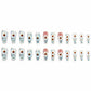 Spring Flower Press on Nails Long Coffin Fake Nails with Daisy Designs Spring Summer Glue on Nails Glossy Flower Acrylic Nails Full Cover False Nails with Glue Reusable Stick on Nails for Women 24PCS