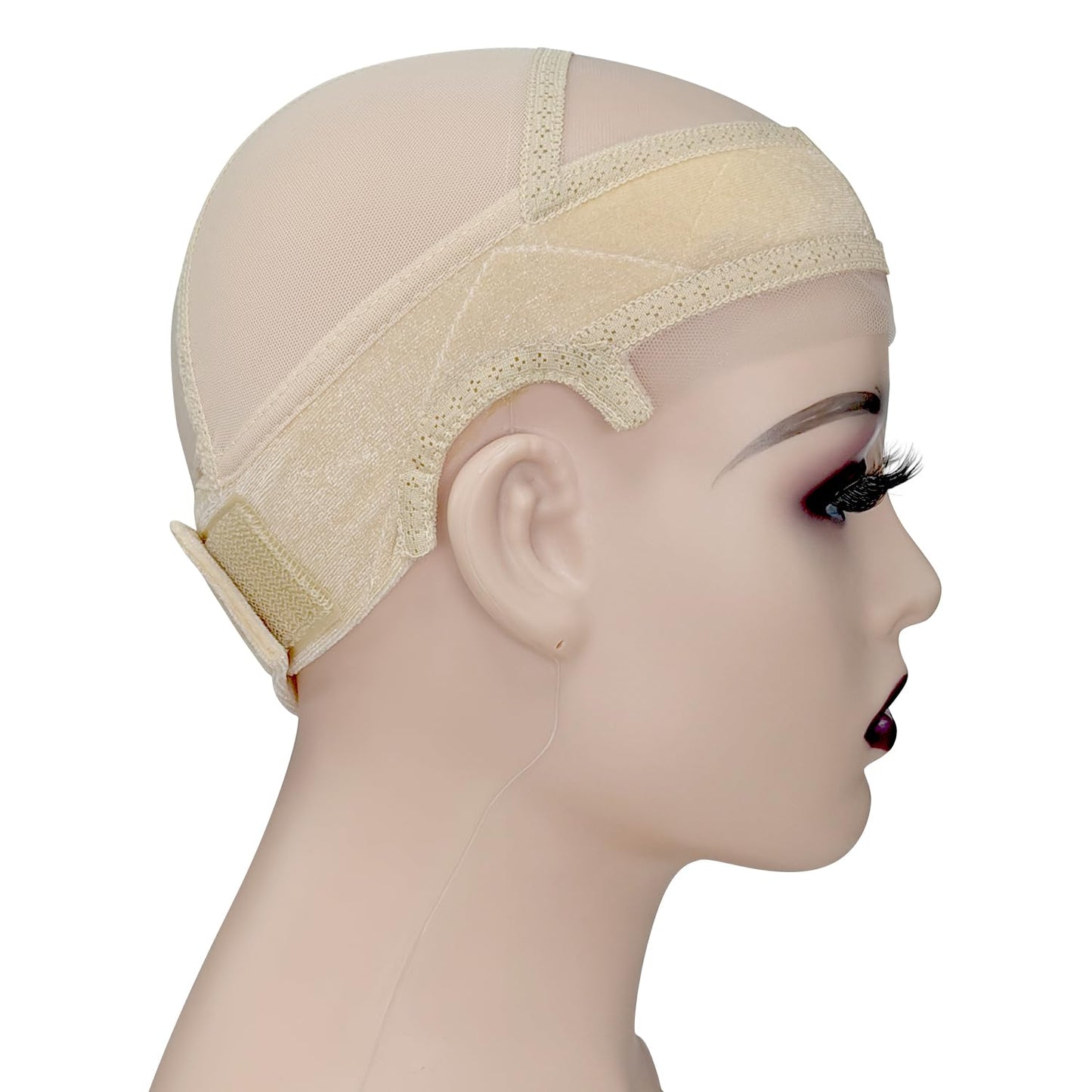 Labhairs Lace-MAX Wig Grip Cap for Women - Non Slip, Adjustable Wig Caps Holds Glueless Wigs Securely in Place, Reusable HD Lace Cap with Headband for Lace Front Wigs, One Size Fits All (Nude)