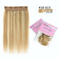 Winsky Hair Extensions Real Human Hair Clip in - One Piece Brown Highlights Blonde Remy Hair Pieces 70gram for Women (14inch, 18/613)