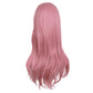 MapofBeauty 28 Inch Long Curly Hair Costume Cosplay Wig, Rouge Pink