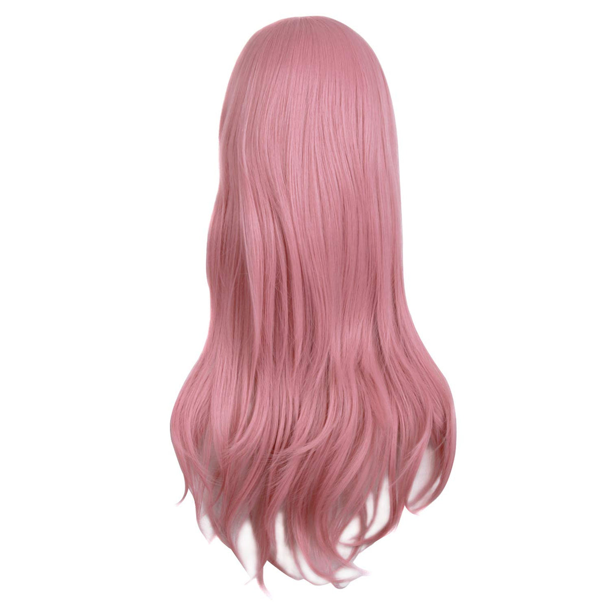MapofBeauty 28 Inch Long Curly Hair Costume Cosplay Wig, Rouge Pink