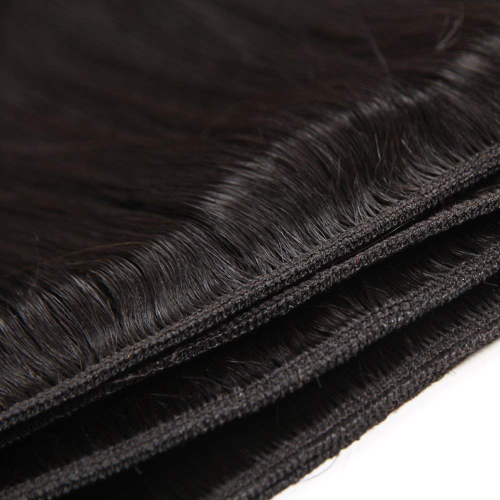 10A Straight Bundles Human Hair 14 16 18 Inch 100% Unprocessed Virgin Brazilian Straight Human Hair Weave 3 Bundles Natural Black Color