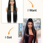 Ruibor 13x6 Lace Front Wigs Human Hair Pre Plucked Straight Wigs Human Hair 200 Density Glueless HD Lace Frontal Wigs No Tangle Tiny Knots Black Wig Soft Heat-Resistant Invisilbe Hairline 22 Inch