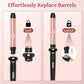 Ufree 5 in 1 Curling Iron with Interchangeable Ceramic Barrels (0.35"-1.25"), Curling Wand Set with Flat Iron Hair Straightener, Professional Instant Heat Up, Dual Voltage Hair Curler, Women Gifts