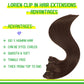 LORIEN Clip in Hair Extensions Real Human Hair, 18 Inch 100g, 4 Dark Brown, Clip in 100% Brazilian Remy Human Hair Extensions 8pcs Per Set with 18 Clips Double Weft