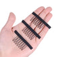 24 pcs/lot Wig Combs for Making Wig Caps 7-teeth Wig Clips Steel Teeth with Cloth Wig Combs for Hairpiece Caps Wig Accessories Tools Wig Clips for Wig (Black)