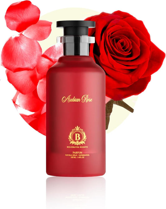 Belgravia Scents Arabian Rose Eau De Parfum 100ml (3.4 oz) - Long-Lasting Fragrance For Women Premium Oil-Based Rose & Saffron Cologne With Patchouli & Darkwoods Luxury Perfume EDP
