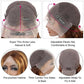 Mepurer Honey Blonde Wig Human Hair Deep Wave Lace Front Wigs 200 Density 4/27 Highlight Ombre 13x4 HD Transparent Lace Front Wig with Baby Hair Deep Curly Wave Wig Human Hair for Black Women 26 Inch
