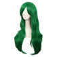 MapofBeauty 28 Inch Long Curly Hair Costume Cosplay Wig, Grass Green