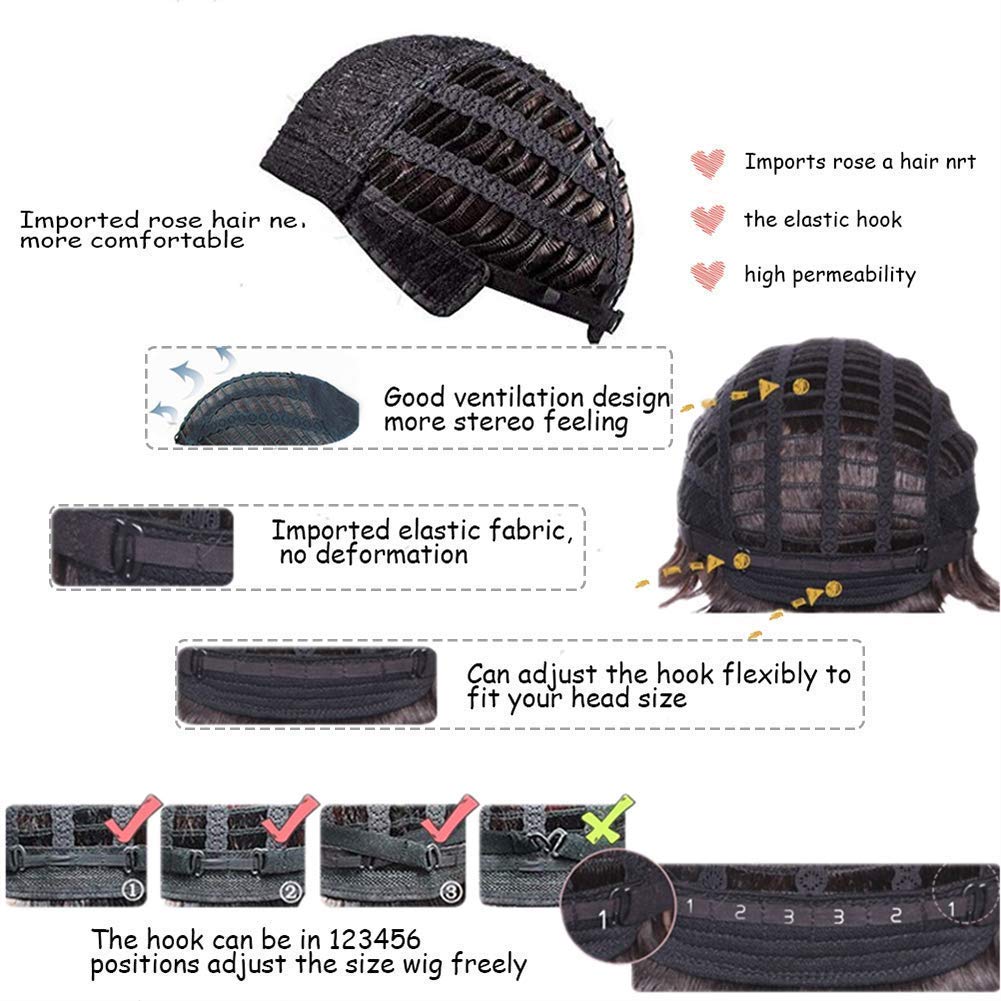 Baruisi Men Wigs Short White Wig Synthetic Heat Resistant Natural Halloween Cosplay Hair