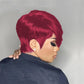 PangDongLai 10A Chic Elegent Pixie Cut Wigs for Black Women Model Length Light 99J Color Short Layered Pixie Cut Human Hair Wear and go Glueless Wigs With Bangs for Daily Use (light 99j)