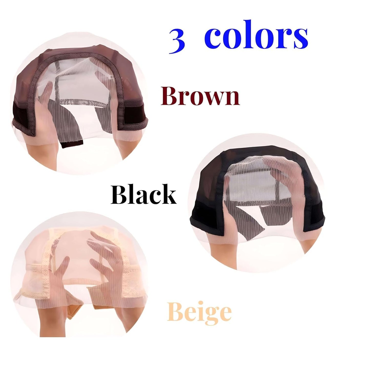 koskusder Lace Wig Caps for Women, Wig Caps with Grip Band for Keeping Wigs in Place, Glueless Wig Grip Cap with 4x5 Transparent Lace Wig Caps, Non-Slip Adjustable Elastic Headband (1pcs-brown)