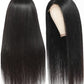 DELHELHAIR Silky Straight Glueless Lace Front Wigs for Black Women Human Hair Unprocessed Brazilian Remy Straight 4x4 Lace Closure Wig Pre-Plucked with Baby Hair (16Inch, Natural Black)
