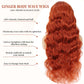 Femca 28 Inch Ginger Wig Human Hair 100% Vigin Hair Full 250 Density 13x6 Orange Ginger Body Wave Lace Front Wigs Human Hair Pre Plucked #350 Colored Frontal Wigs Minimal Shedding No Tangle