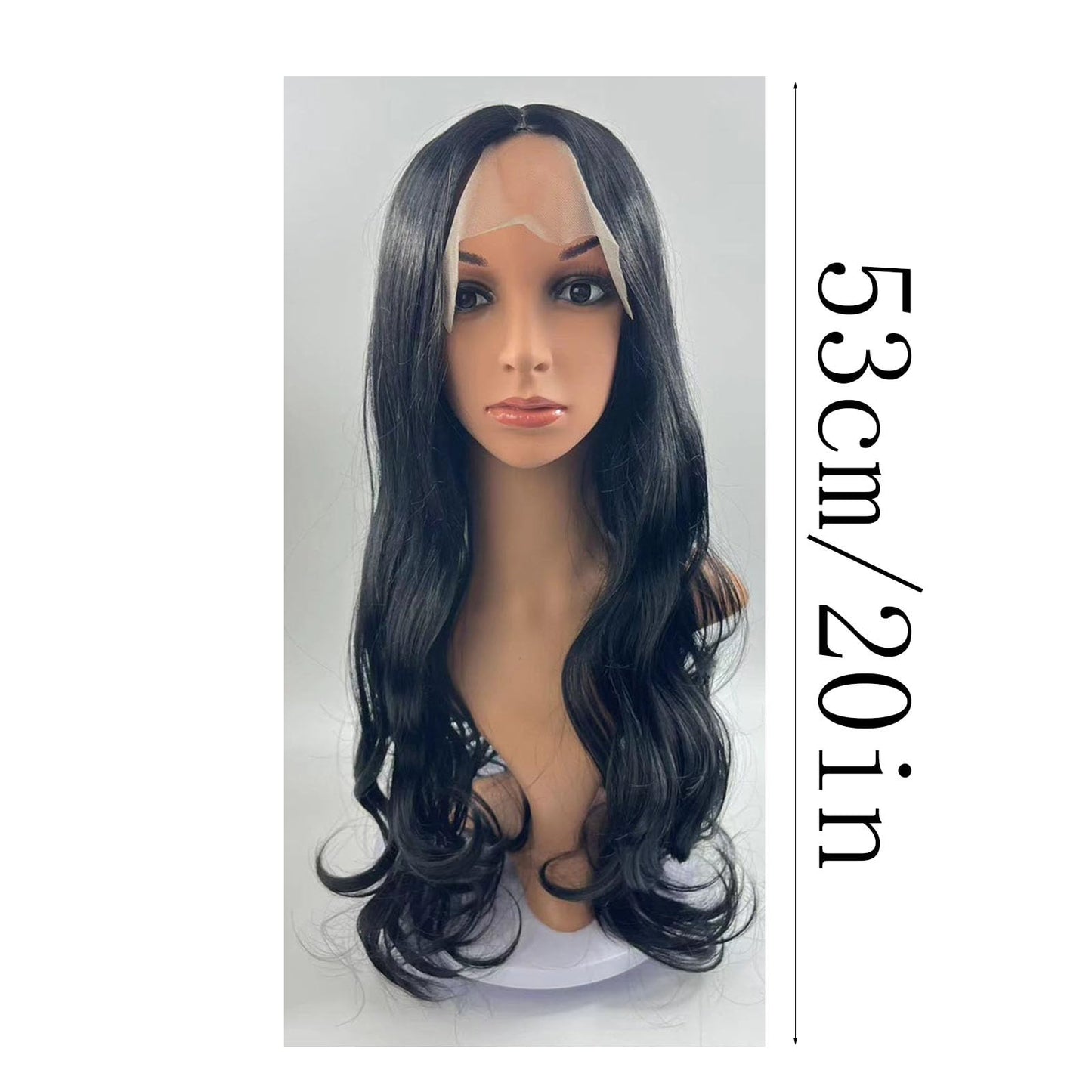 Sdeycui Lace Front Black Wigs Human Hair 13x6 HD Body Wave Wigs 20 Inch Curly Natural Glueless Wig for Women Pre Plucked