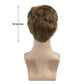 Baruisi Mens Wigs Short Light Brown Wig Synthetic Heat Resistant Natural Halloween Cosplay Hair for Male