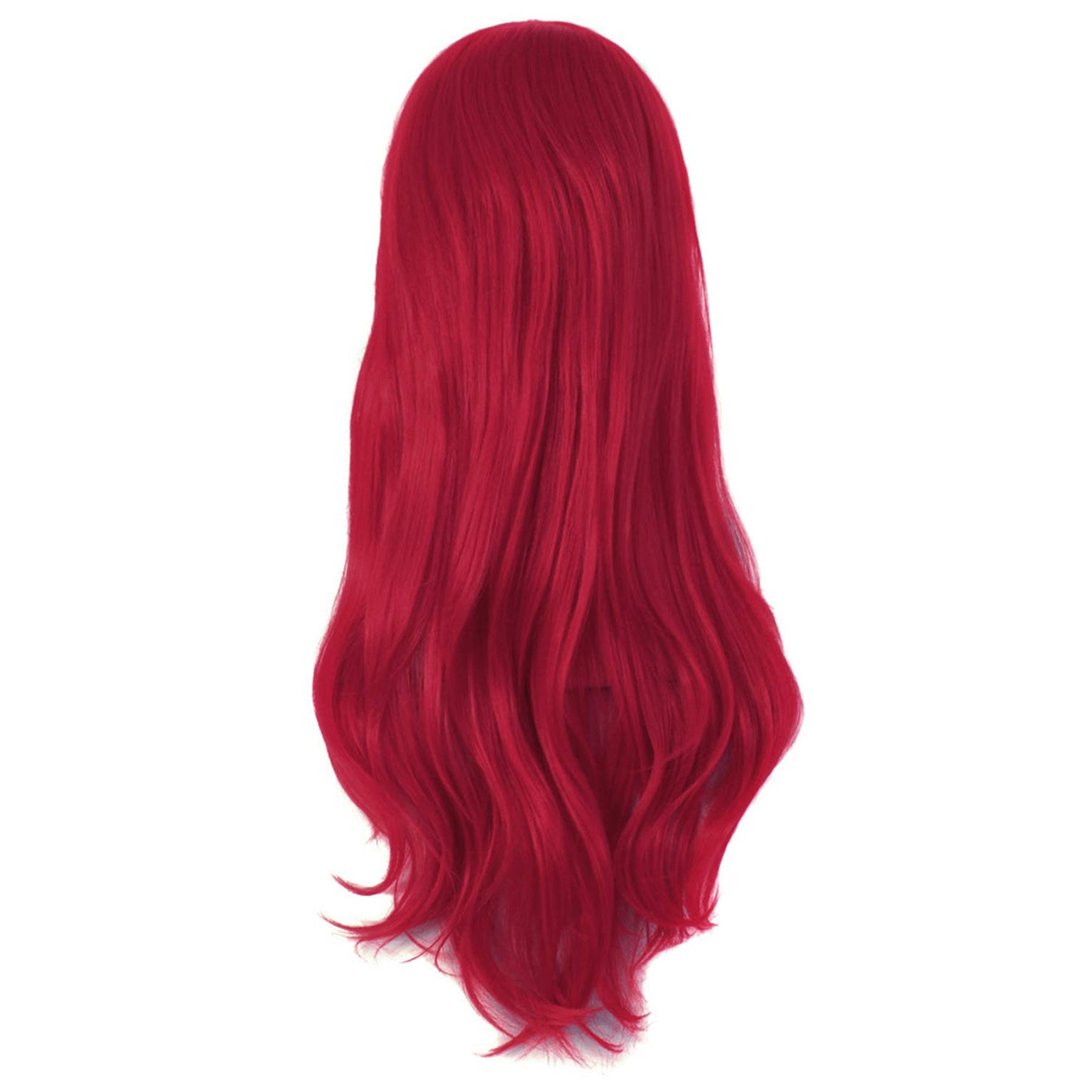 MapofBeauty 28 Inch Long Curly Hair Costume Cosplay Wig, Dark Red