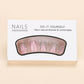RUOKEXIN Short Square Press on Nails French Tip With Rhinestones - Pink False Nails, Sparkly Glue on, Handmade Artificial, Cute Stick on for Women