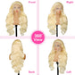 Resore 26 Inch 613 Lace Front Wigs Human Hair 200 Density 13x6 HD Transparent Lace Full & Thick Body Wave 613 Blonde Wig Glueless Pre Plucked with Baby Hair