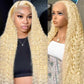 WPPIKK 613 Lace Front Wig Human Hair 180 Density Blonde Wig Human Hair Wet and Wavy Wigs for Black Women Glueless HD Lace Frontal Wigs (30 Inch)